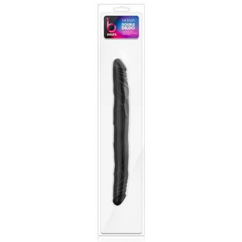 Черный двусторонний фаллоимитатор 14 Inch Double Dildo - 35,5 см.