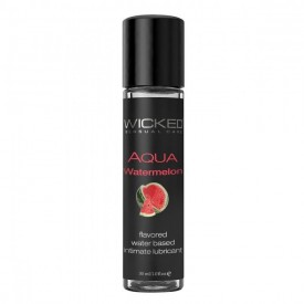 Лубрикант с ароматом арбуза WICKED AQUA Watermelon - 30 мл.